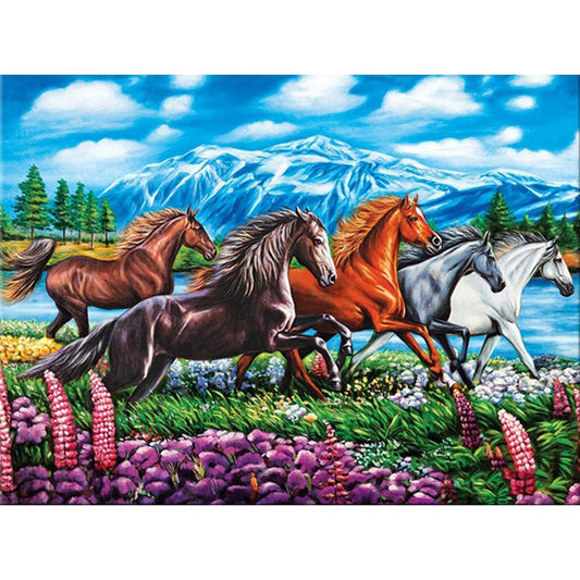 Horse - Full Round Drill Diamond Painting 40*30CM