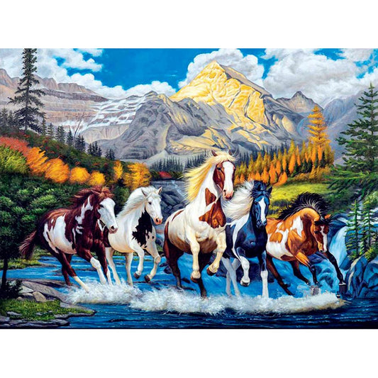 Horse - Full Round Drill Diamond Painting 40*30CM