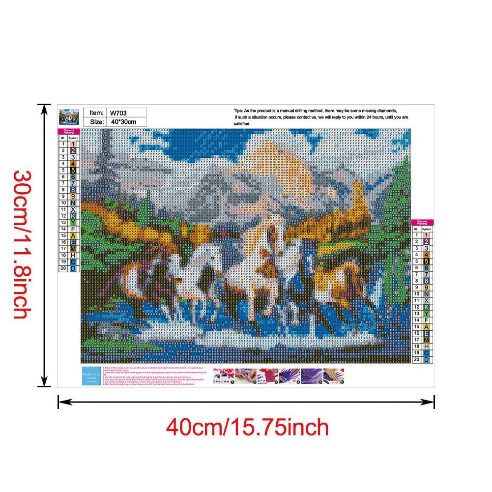 Horse - Full Round Drill Diamond Painting 40*30CM