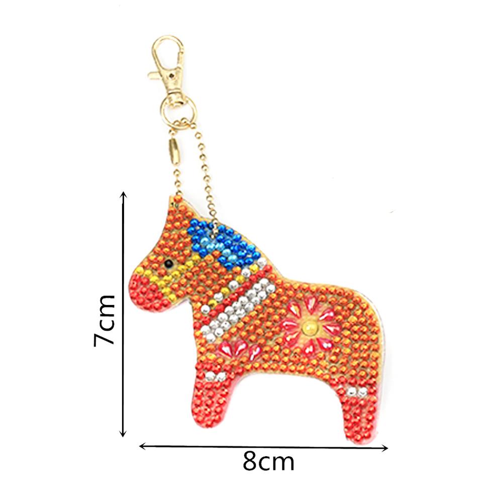 5pcs DIY Full Drill Diamond Paintng Special-shaped Pendant Animal Keychain