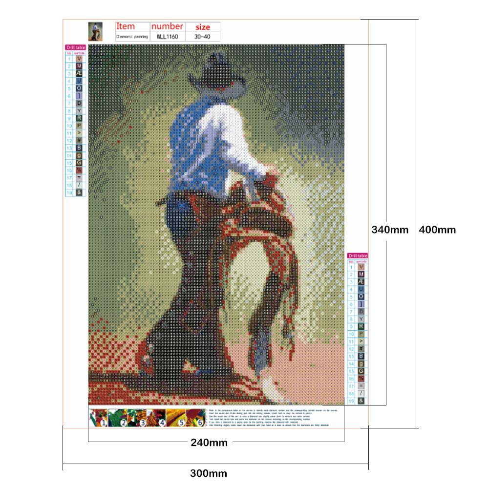 Cowboy - Full Round Drill Diamond Painting 30*40CM