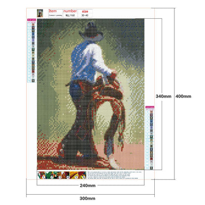 Cowboy - Full Round Drill Diamond Painting 30*40CM