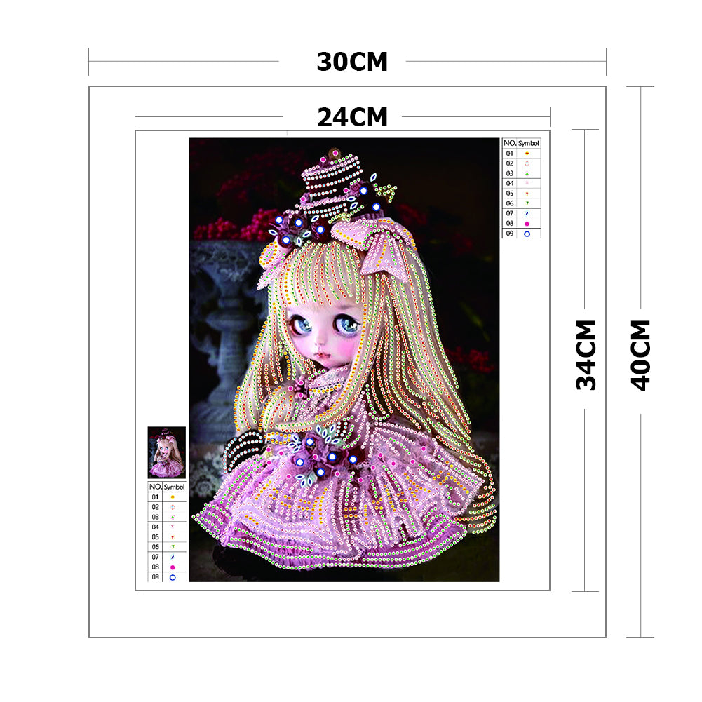 Girl - Special Shaped Drill Diamond Painting 30*40CM