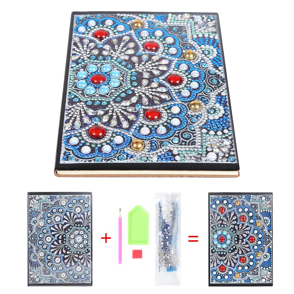 DIY Mandala Special Shaped Diamond Painting 50 Pages A5 Notepad Notebook