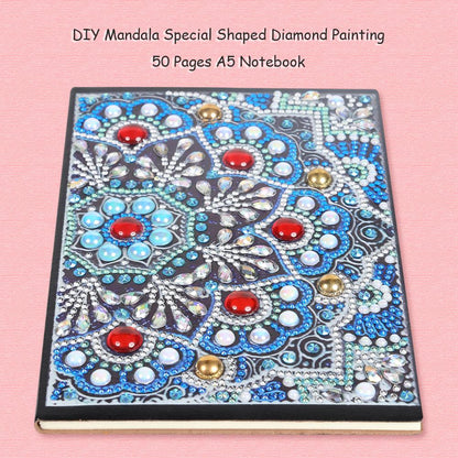 DIY Mandala Special Shaped Diamond Painting 50 Pages A5 Notepad Notebook