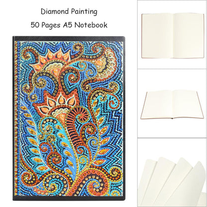 DIY Mandala Special Shaped Diamond Painting 50 Pages A5 Sketchbook Notebook