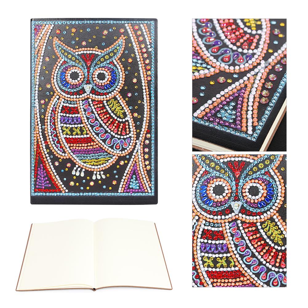 DIY Owl Special Shaped Diamond Painting 50 Pages A5 Notebook Notepad Gifts