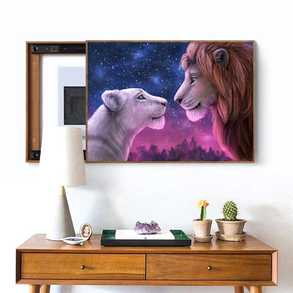 Lion - Full Round Drill Diamond Painting 30*40CM