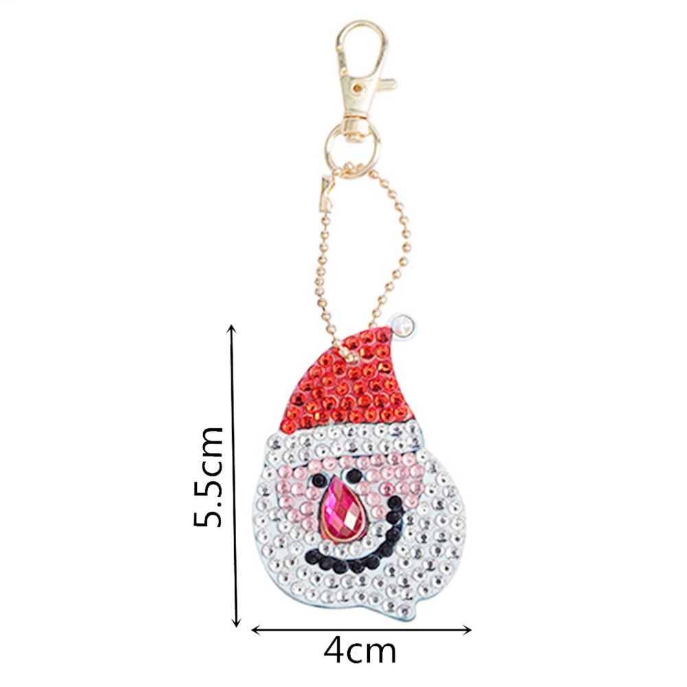 5pcs DIY Full Drill Special-Shape Diamond Painting Keychain Christmas Decor