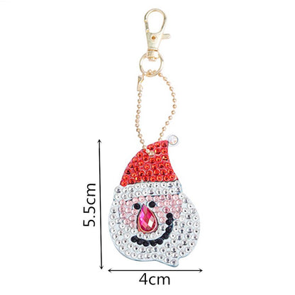 5pcs DIY Full Drill Special-Shape Diamond Painting Keychain Christmas Decor