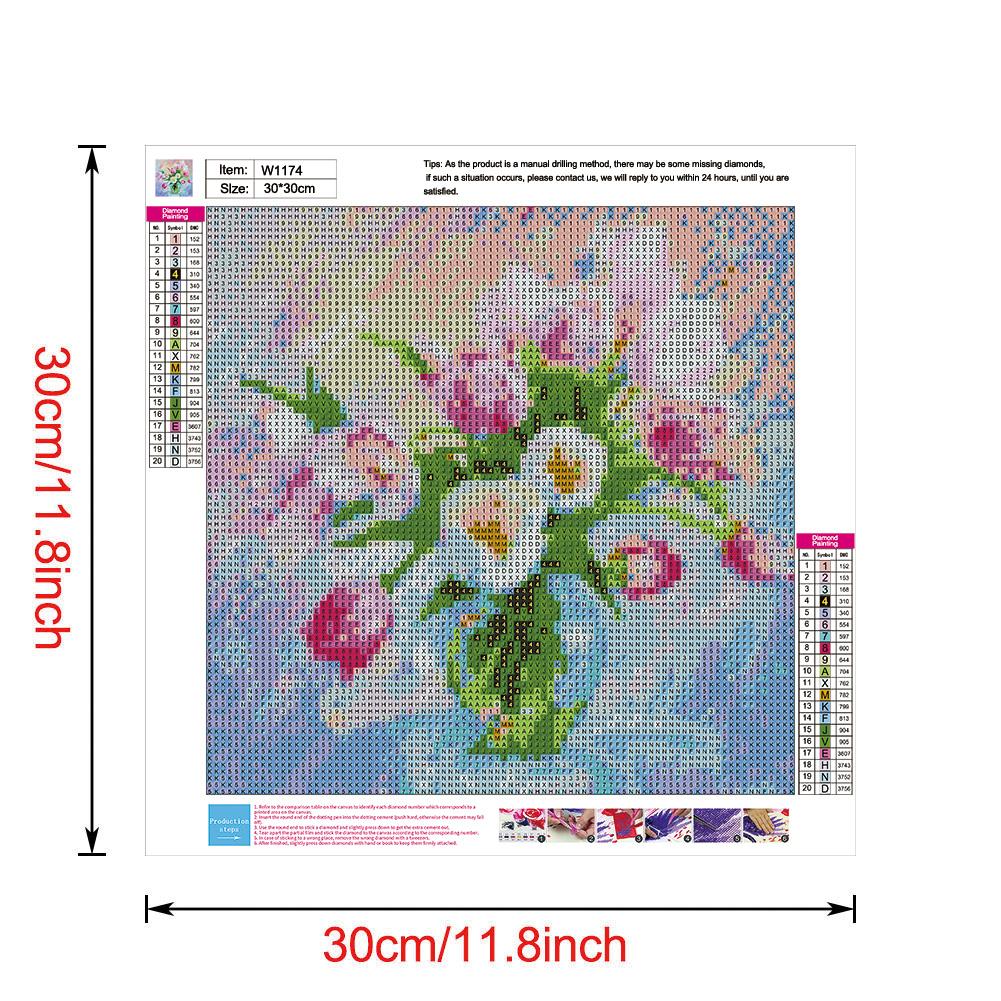 Flowers - Full Round Drill Diamond Painting 30*30CM