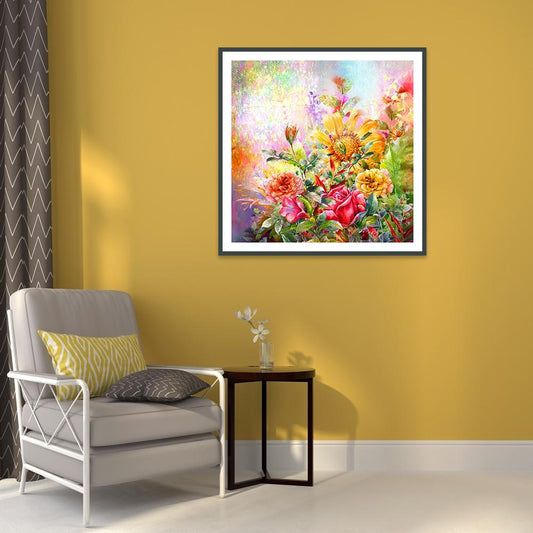 Flowers - Full Round Drill Diamond Painting 30*30CM
