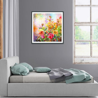 Flowers - Full Round Drill Diamond Painting 30*30CM