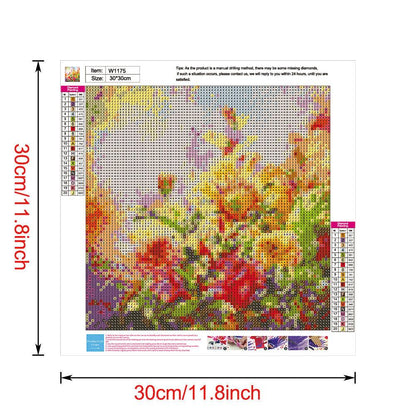 Flowers - Full Round Drill Diamond Painting 30*30CM