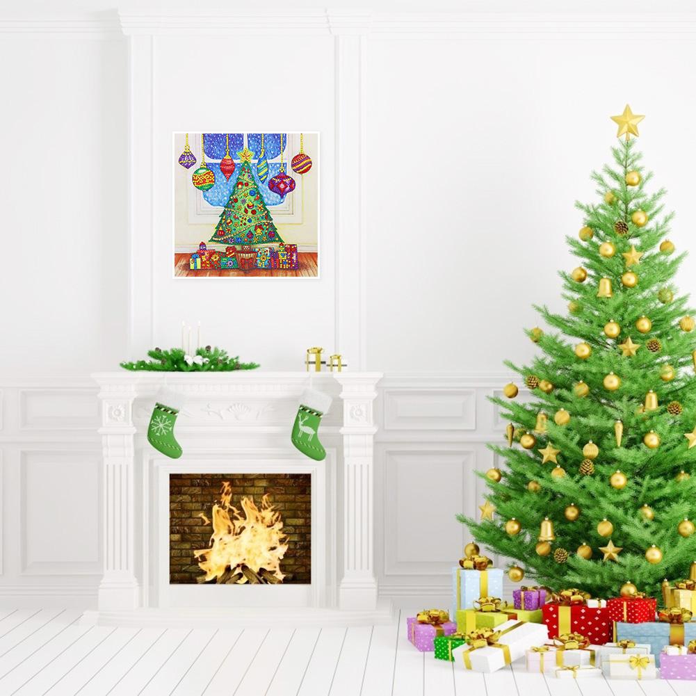 Christmas Tree - Full Round Drill Diamond Painting 30*30CM