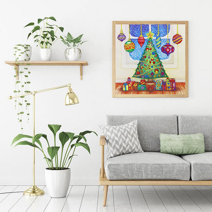 Christmas Tree - Full Round Drill Diamond Painting 30*30CM