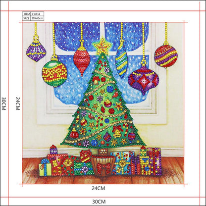 Christmas Tree - Full Round Drill Diamond Painting 30*30CM