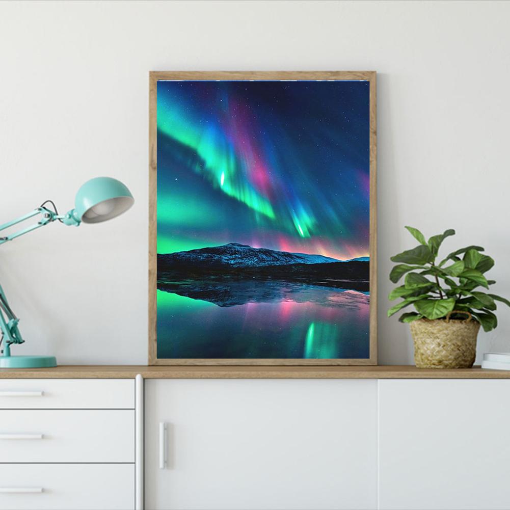 Aurora Scenery - Full Square Drill Diamond Painting 40*30CM