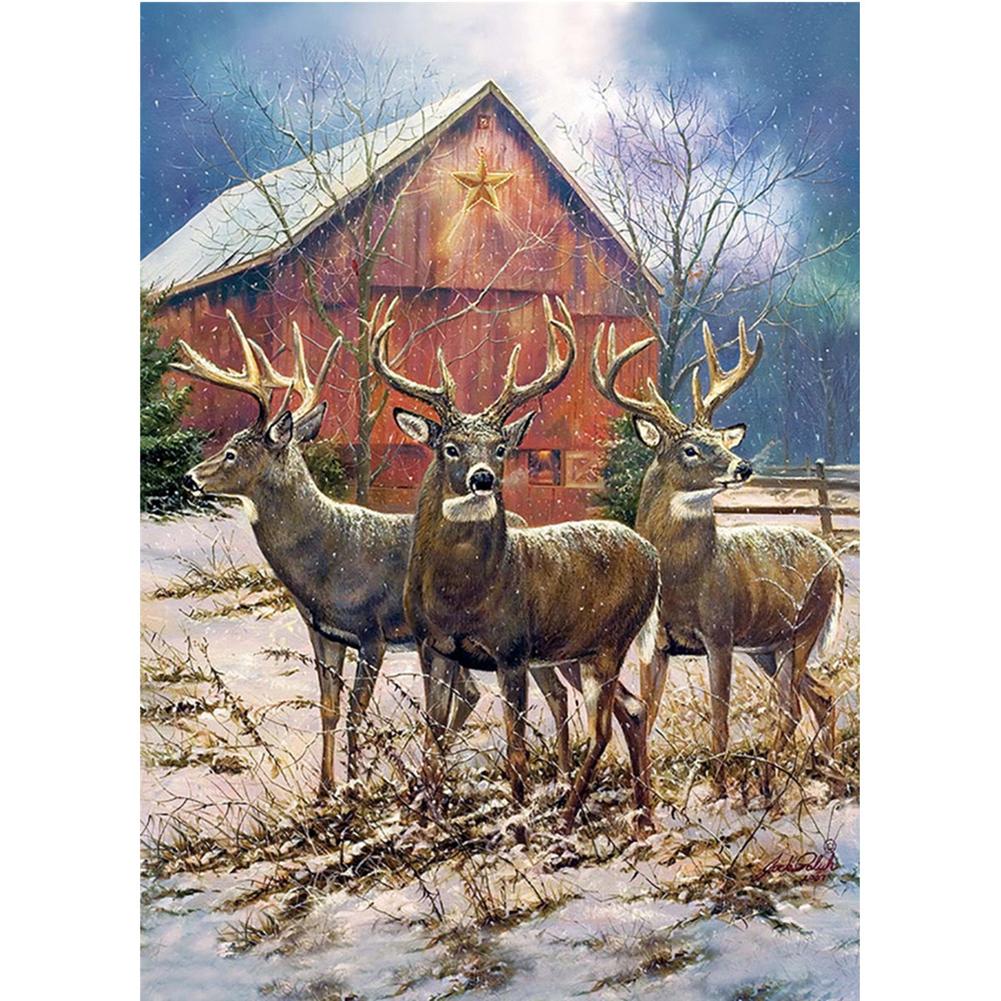 Deer Nature - Full Square Drill Diamond Painting 40*30CM