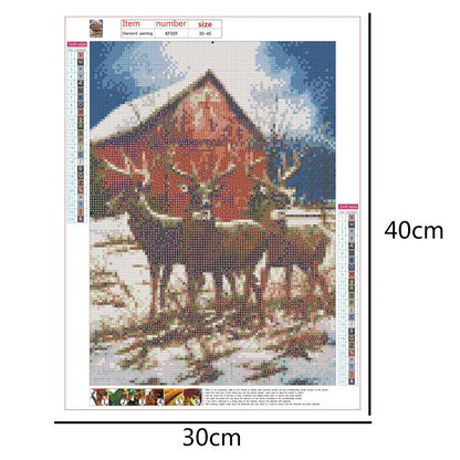 Deer Nature - Full Square Drill Diamond Painting 40*30CM