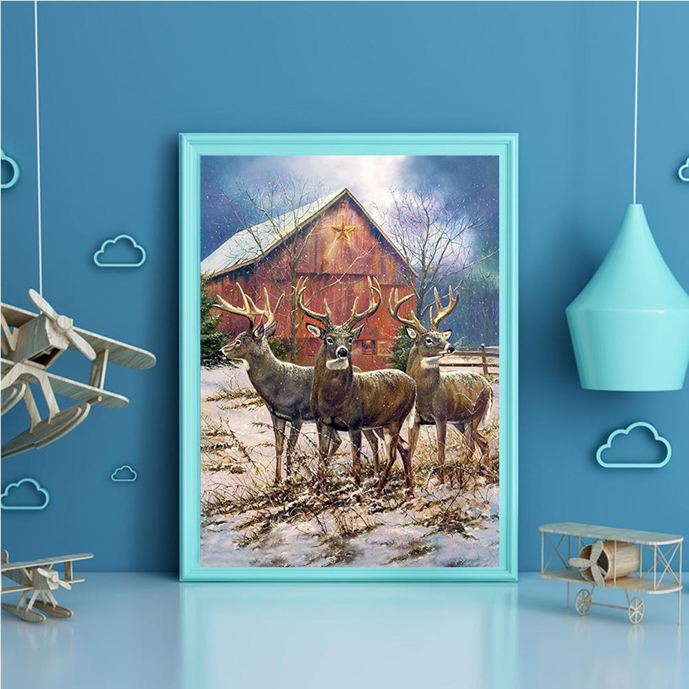 Deer Nature - Full Square Drill Diamond Painting 40*30CM