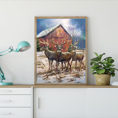 Deer Nature - Full Square Drill Diamond Painting 40*30CM