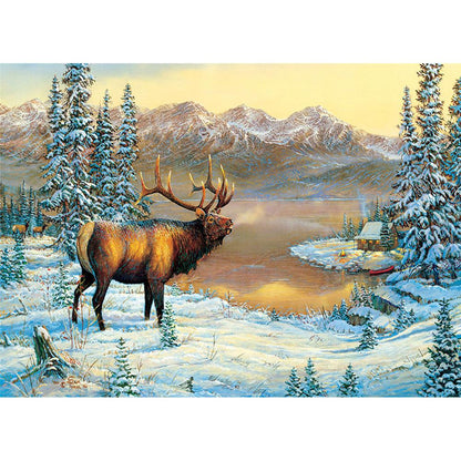 Deer Nature - Full Square Drill Diamond Painting 40*30CM