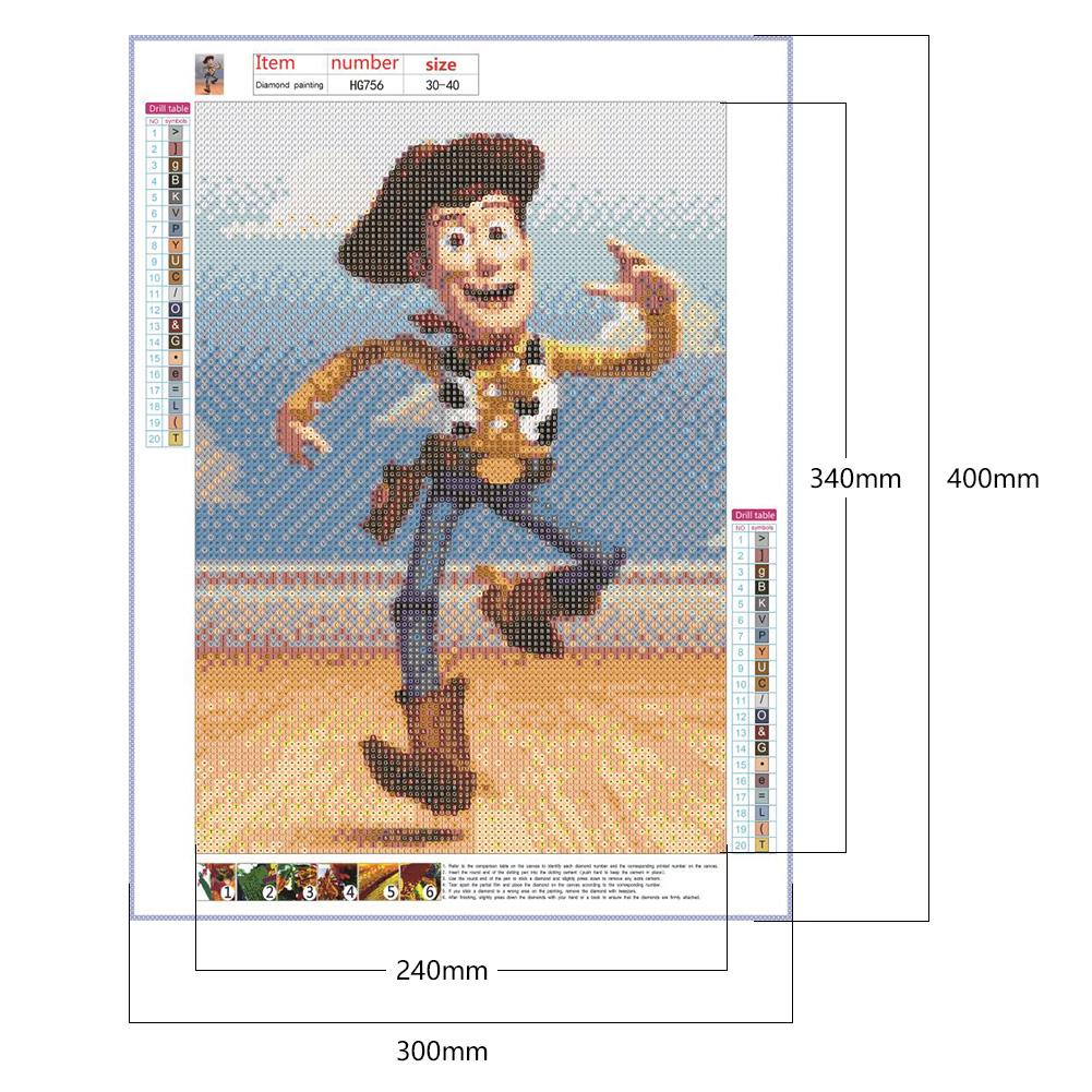 Toy Story - Full Round Drill Diamond Painting 30*40CM