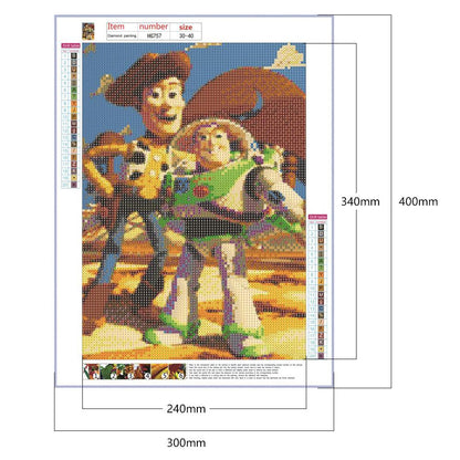 Toy Story - Full Round Drill Diamond Painting 30*40CM