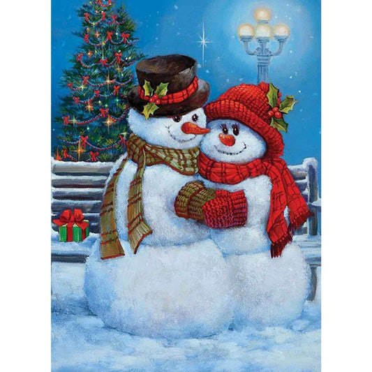 Snowman - Full Round Drill Diamond Painting 30*40CM