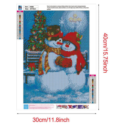 Snowman - Full Round Drill Diamond Painting 30*40CM