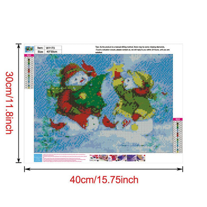 Snowman - Full Round Drill Diamond Painting 40*30CM