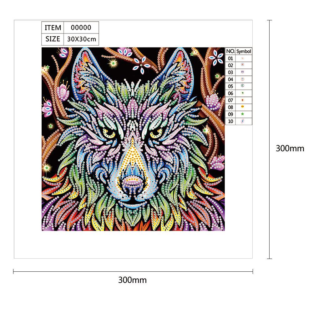 Wolf - Special Shaped Drill Diamond Painting 30*30CM