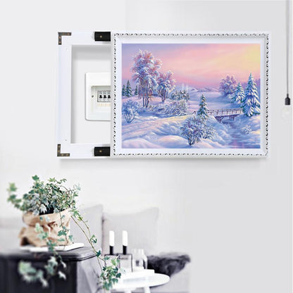 Snow Scenery - Full Round Drill Diamond Painting 40*30CM