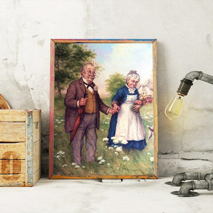 Older Couples - Full Round Drill Diamond Painting 30*40CM