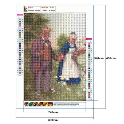 Older Couples - Full Round Drill Diamond Painting 30*40CM