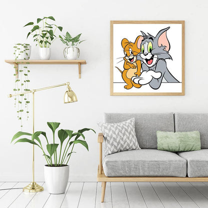 Tom Jerry - Full Round Drill Diamond Painting 30*30CM