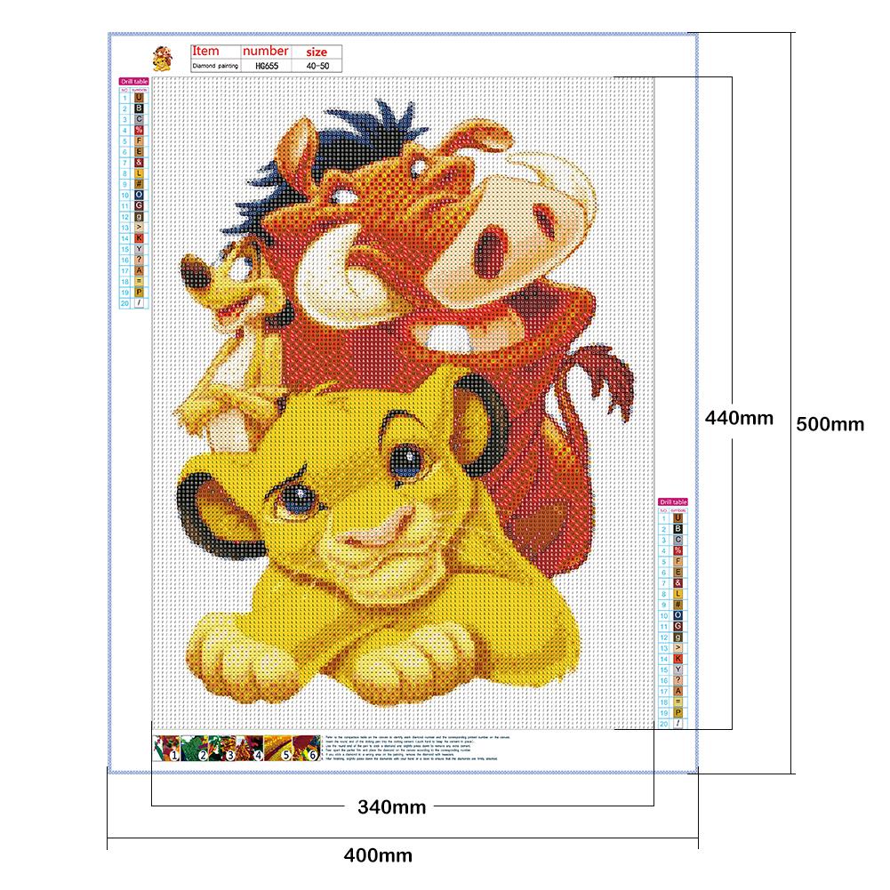 Lion King - Full Round Drill Diamond Painting 40*50CM