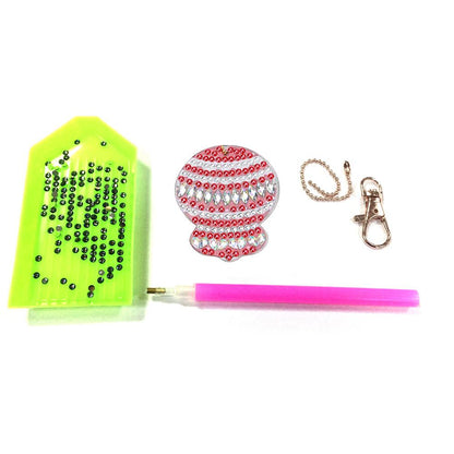 5pcs DIY Full Drill Special Shaped Diamond Painting Christmas Bell Keyrings