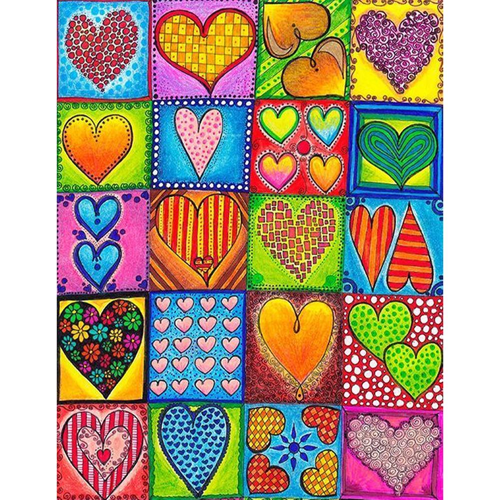 Heart - Full Round Drill Diamond Painting 40*50CM