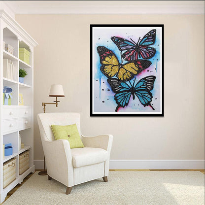 Butterfly - Special Shaped Drill Diamond Painting 25*30CM