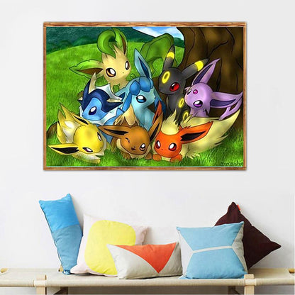 Pikachu - Full Round Drill Diamond Painting 30*40CM