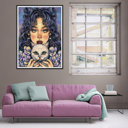 Girl - Full Round Drill Diamond Painting 30*40CM