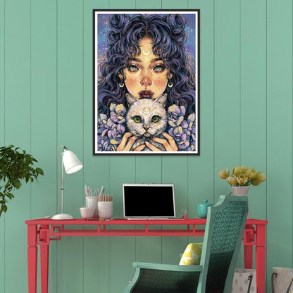 Girl - Full Round Drill Diamond Painting 30*40CM