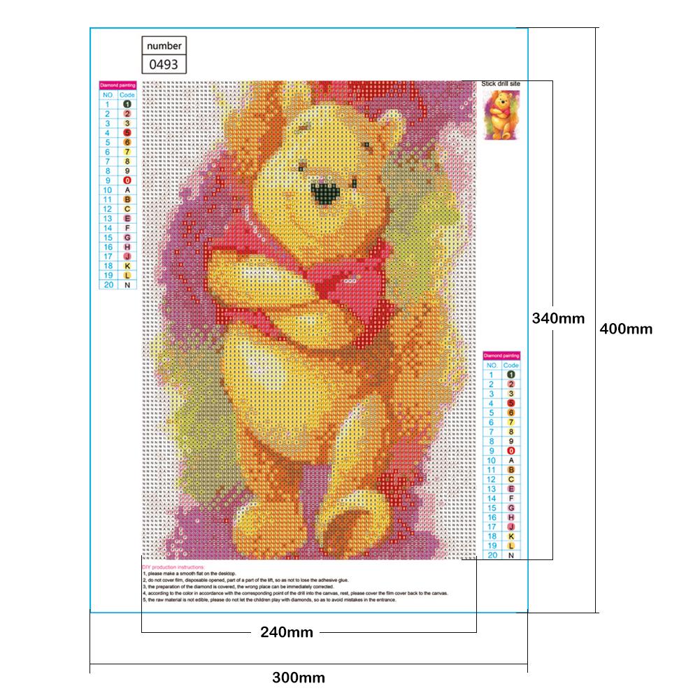 Winnie Pooh - Full Round Drill Diamond Painting 30X40CM