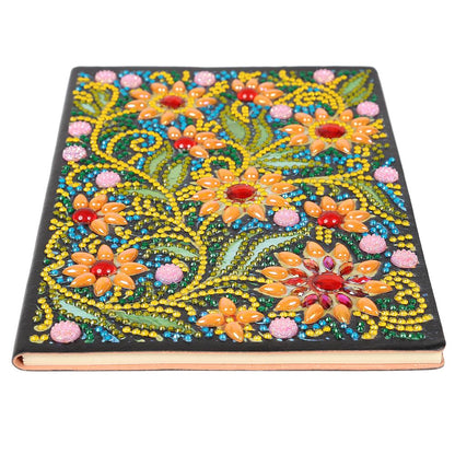 DIY Flower Special Shaped Diamond Painting 50 Pages A5 Sketchbook Notebook