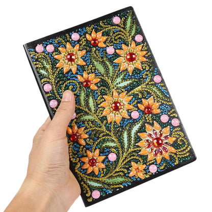 DIY Flower Special Shaped Diamond Painting 50 Pages A5 Sketchbook Notebook