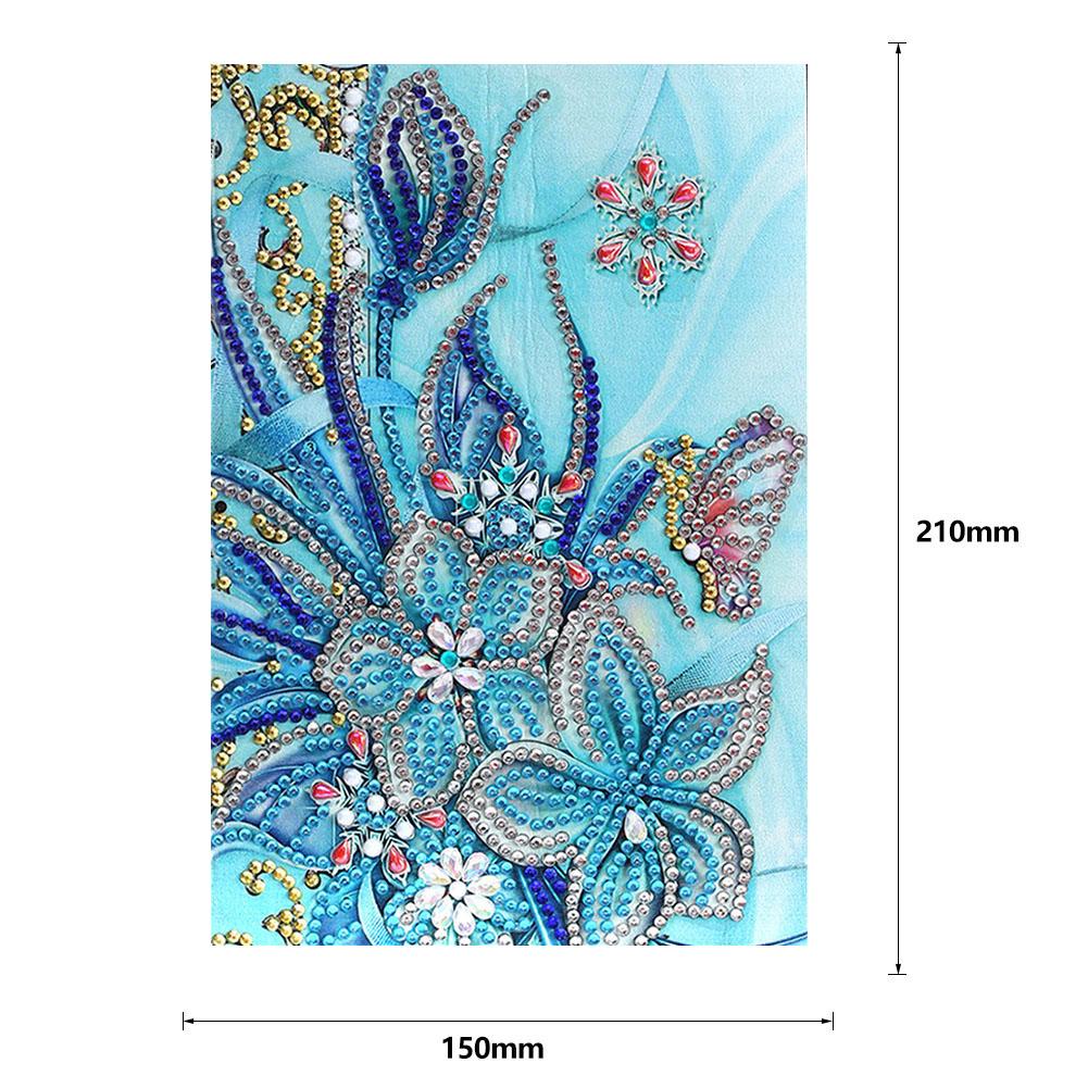 DIY Flower Special Shaped Diamond Painting 50 Pages A5 Notebook Sketchbook