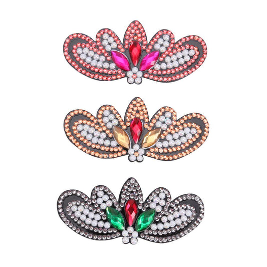 3pcs Butterfly Rhinestone Hair Clip DIY Crystal Bowknot Bobby Pin Barrettes