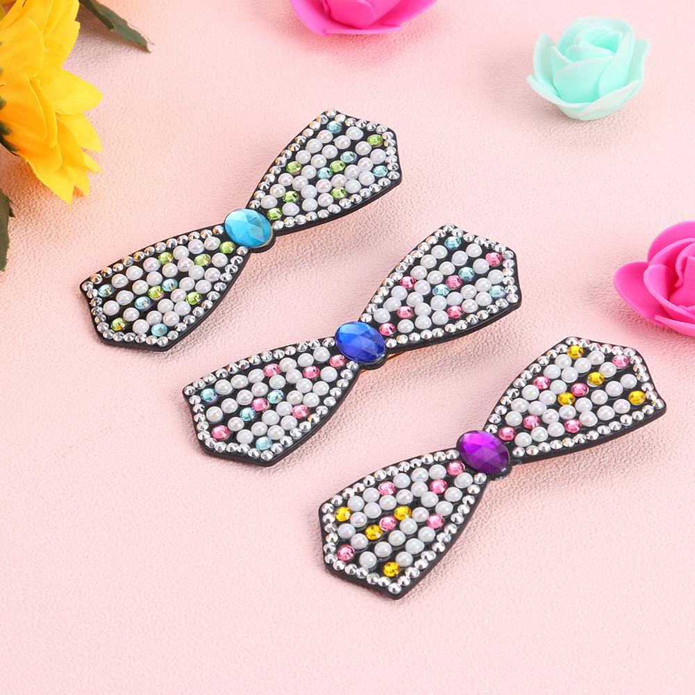 3pcs Butterfly Rhinestone Hair Clip DIY Crystal Bowknot Bobby Pin Barrettes